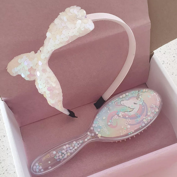 Children's Mermaid headband and fun brush gift