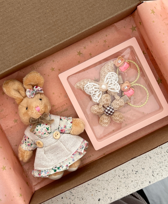 Mini Bunny with hair bands and clips 5