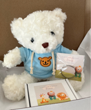 Boys personalized baby bangle with teddy bear gift
