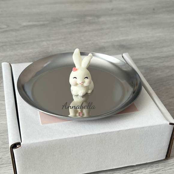 Easter Gift Personalized Trinket Tray for Baby Bangle or Jewellery (Manufacture Time:  7-10 Days)