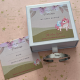 Personalized baby bangle with keepsake gift box