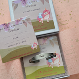 Personalized Baby Bangle in a gift keepsake box by Little Miss Grace
