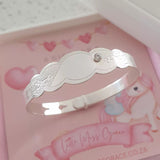 Children's silver baby bangle
