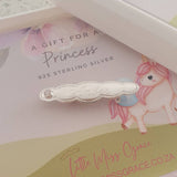 B10-2 - Personalized Sterling Silver Baby Brooch with clear stone (Manufacture Time:  3 Days)