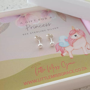 Half ball earrings for kids