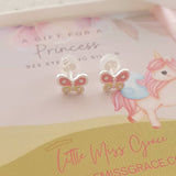 Children's butterfly earrings