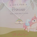 Children's silver rainbow necklace