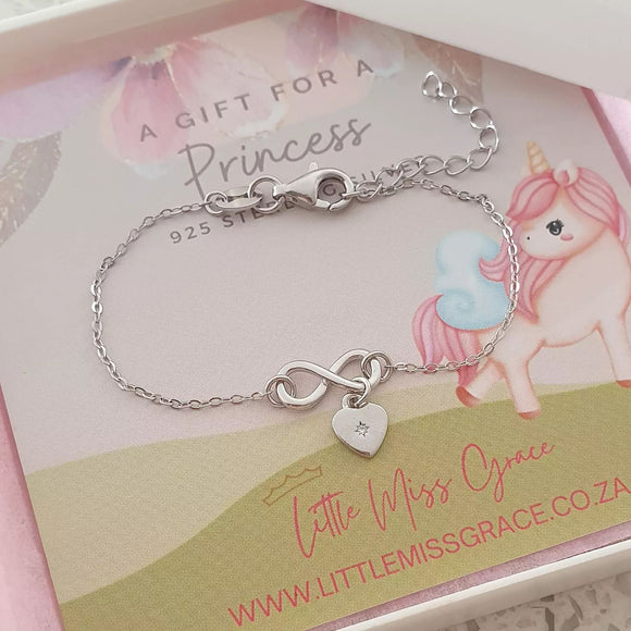 children's silver infinity bracelet